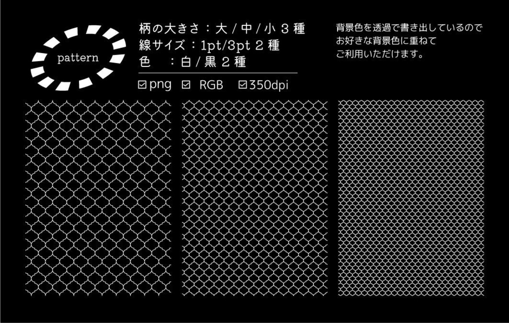 【背景透過】モロッカン柄背景素材(png/ai)