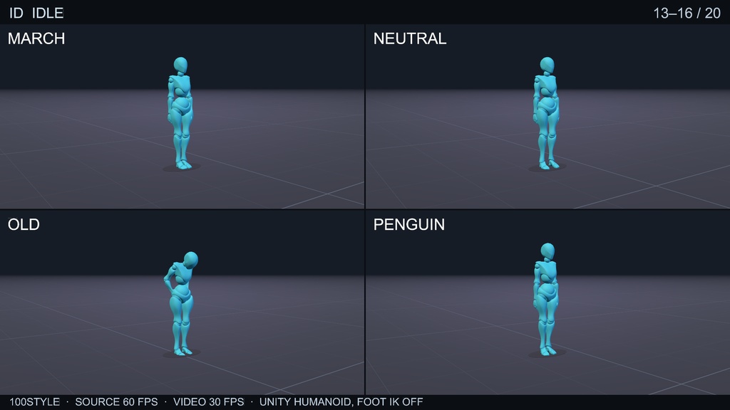 100STYLE Idle Pack - 100 Styles | VRChat / Unity Humanoid