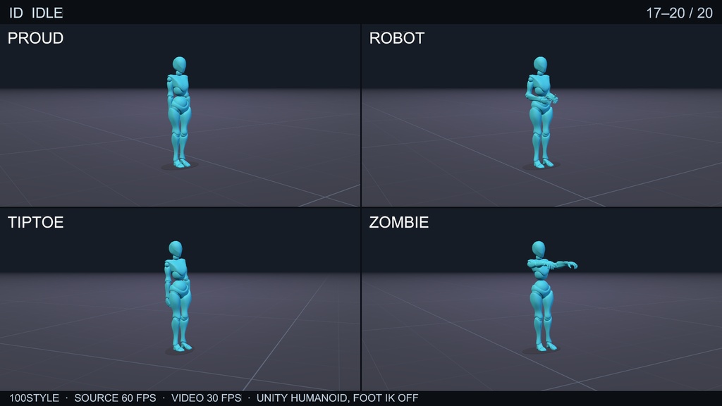 100STYLE Idle Pack - 100 Styles | VRChat / Unity Humanoid
