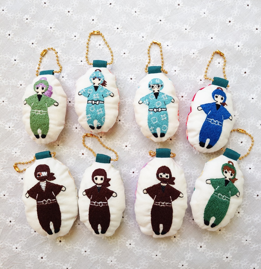 忍たま刺繍キーホルダー(保健・タソガレドキ)
