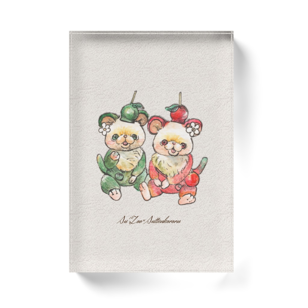 りんご飴のネズミちゃんアクリルブロック