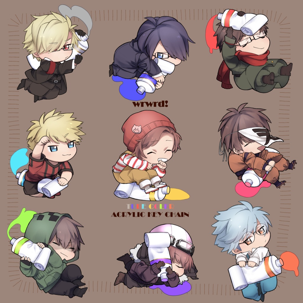 wrwrd!絵の具キーホルダー