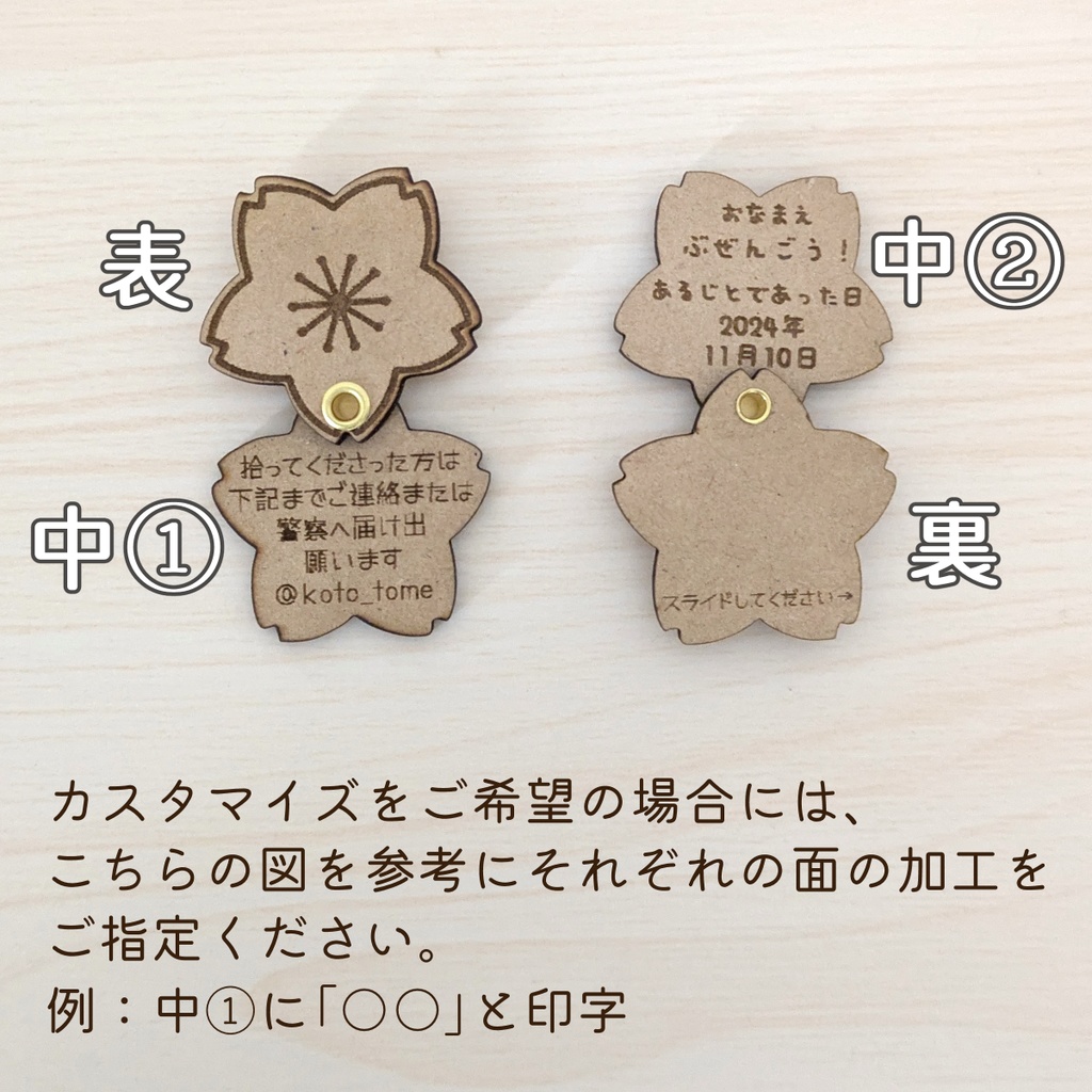 ぬいのためのお守り・迷子札(お皿とカトラリー)