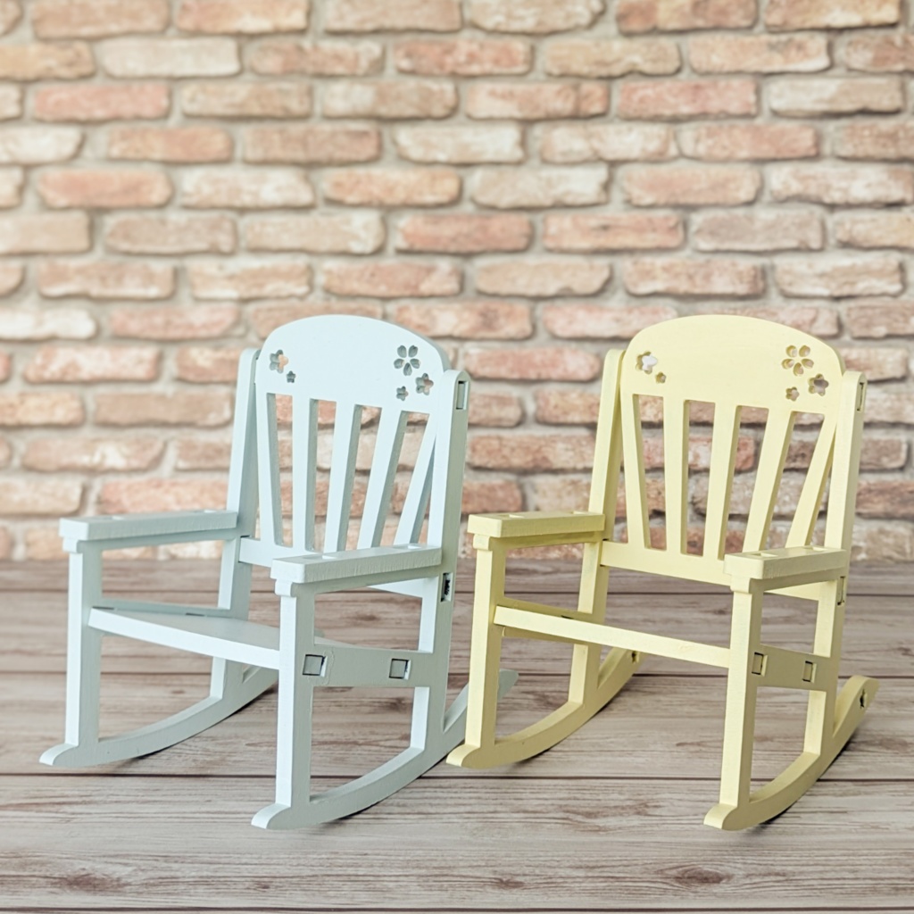 小さいぬい用*ころんとパステルロッキングチェア