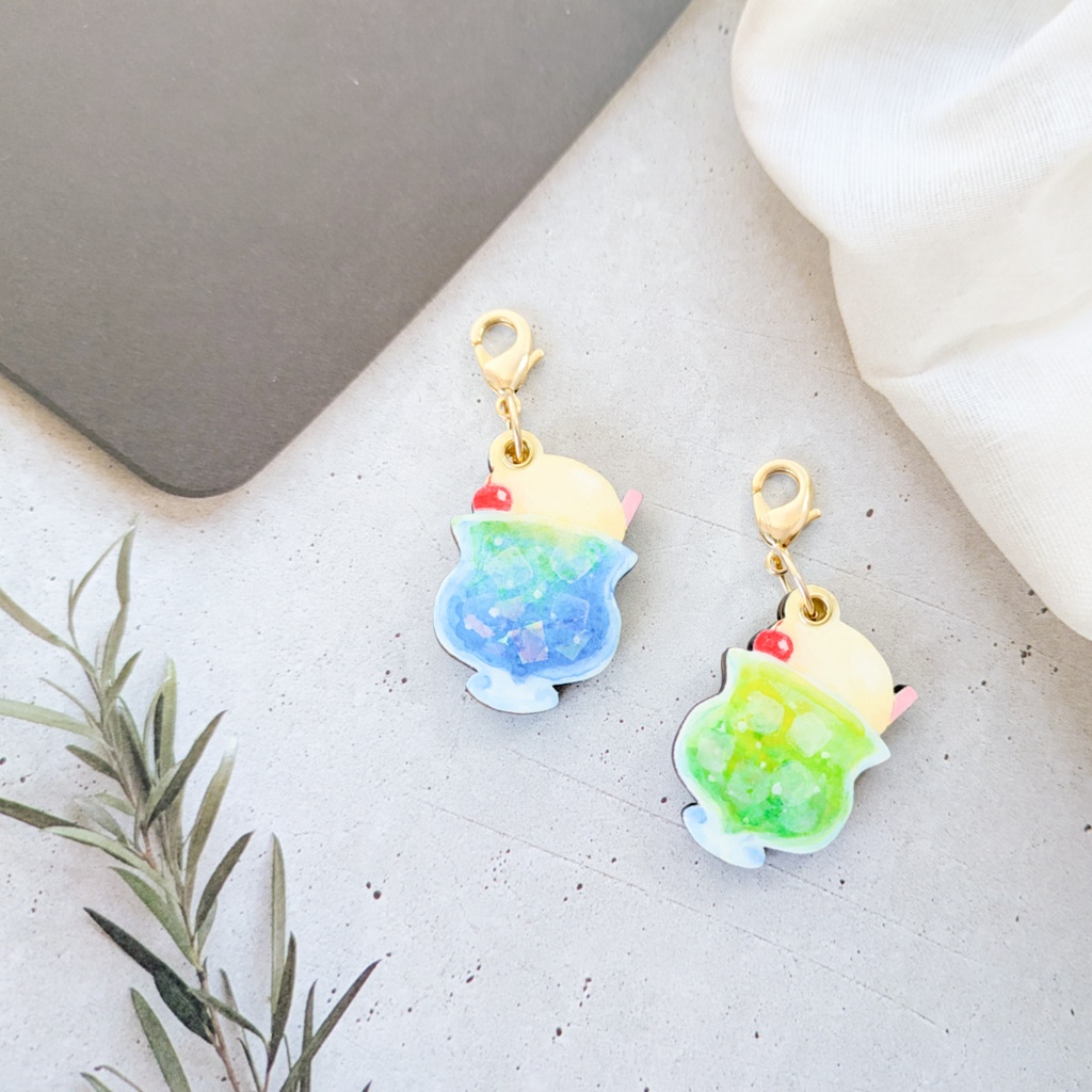 夏の迷子札*クリームソーダ【スライド式】