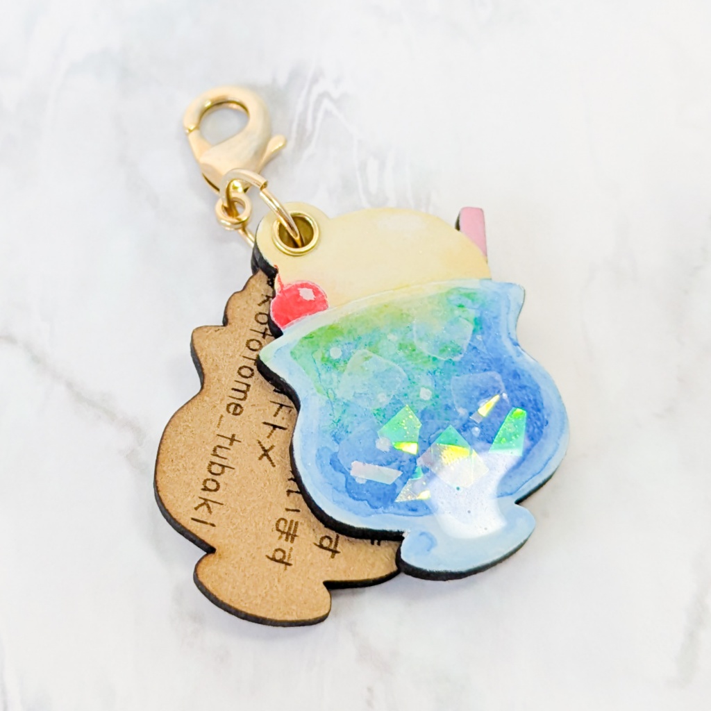 夏の迷子札*クリームソーダ【スライド式】