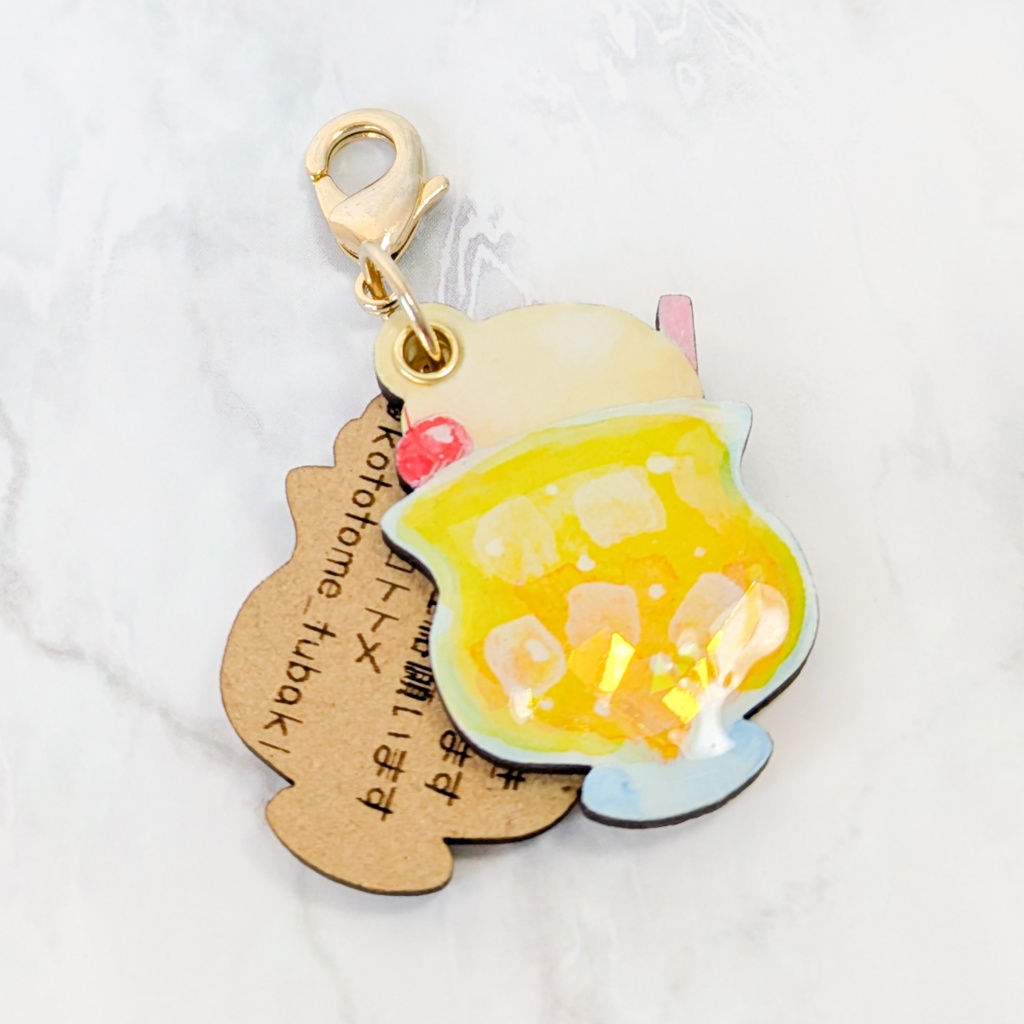 夏の迷子札*クリームソーダ【スライド式】