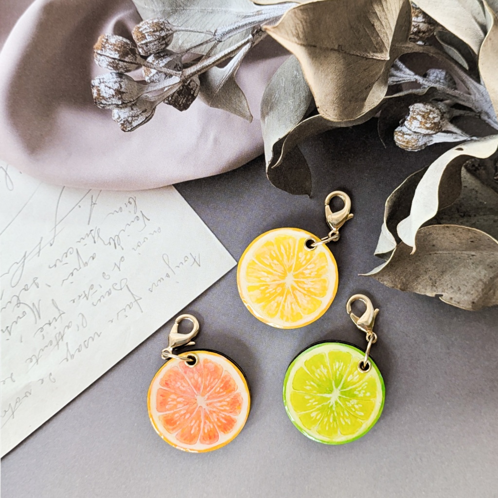 夏の迷子札*シトラス【スライド式】