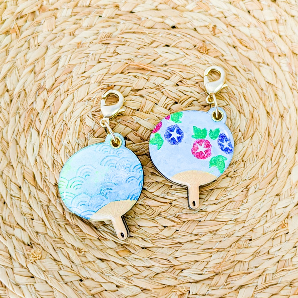 夏の迷子札*うちわ【スライド式】