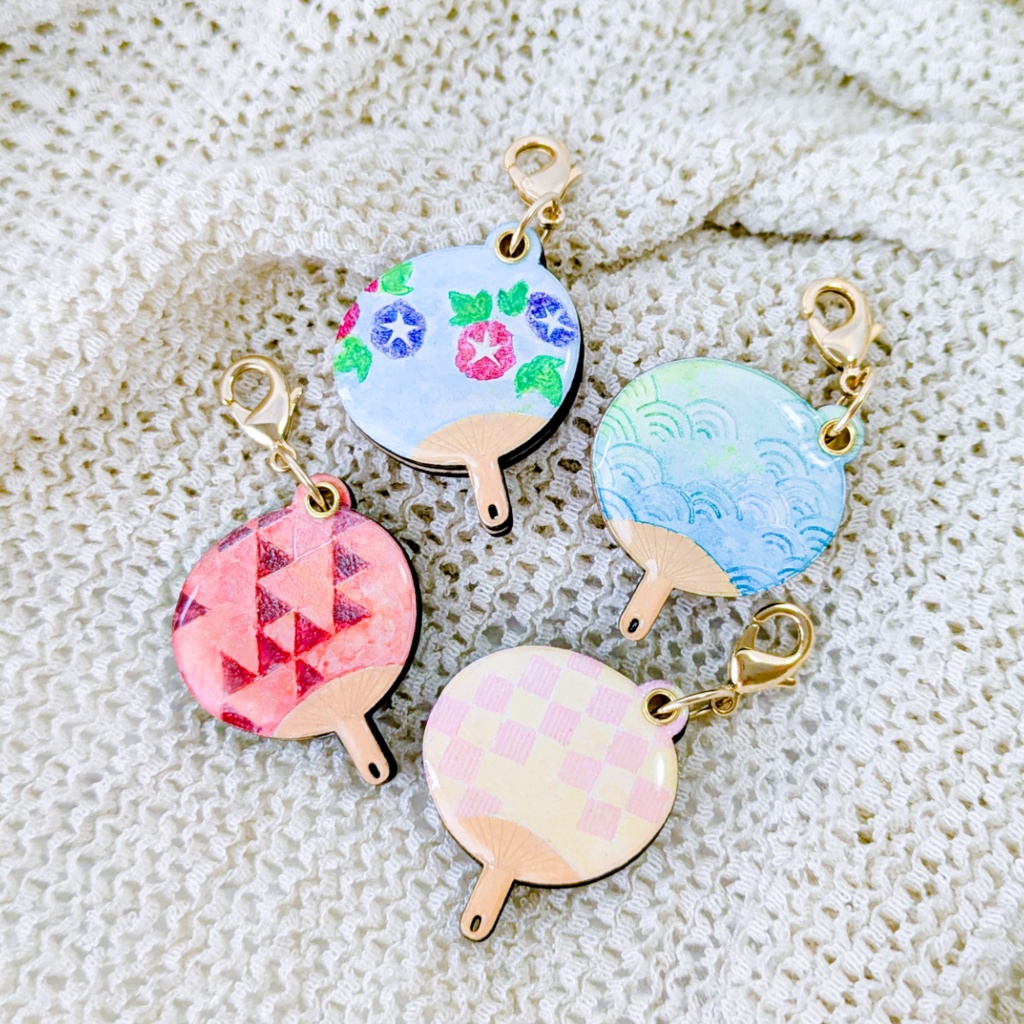 夏の迷子札*うちわ【スライド式】