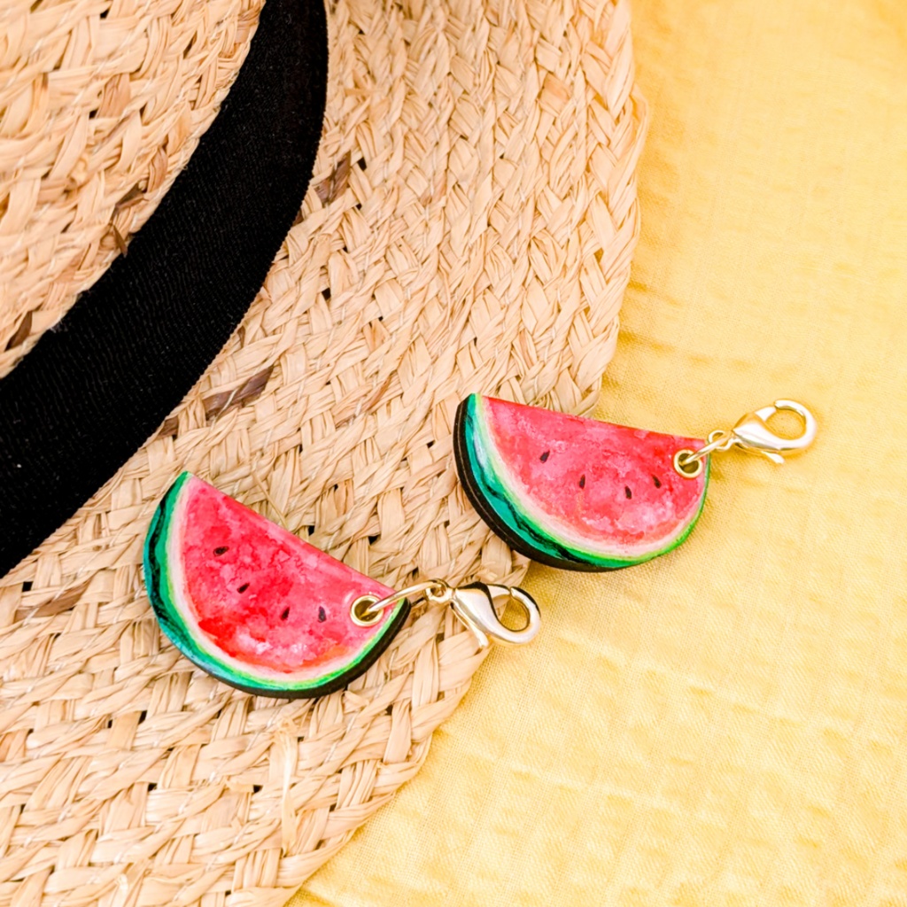夏の迷子札*スイカ【スライド式】