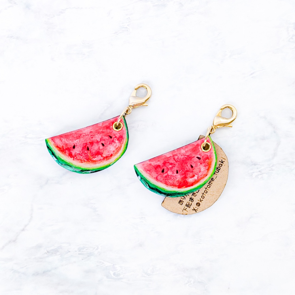 夏の迷子札*スイカ【スライド式】