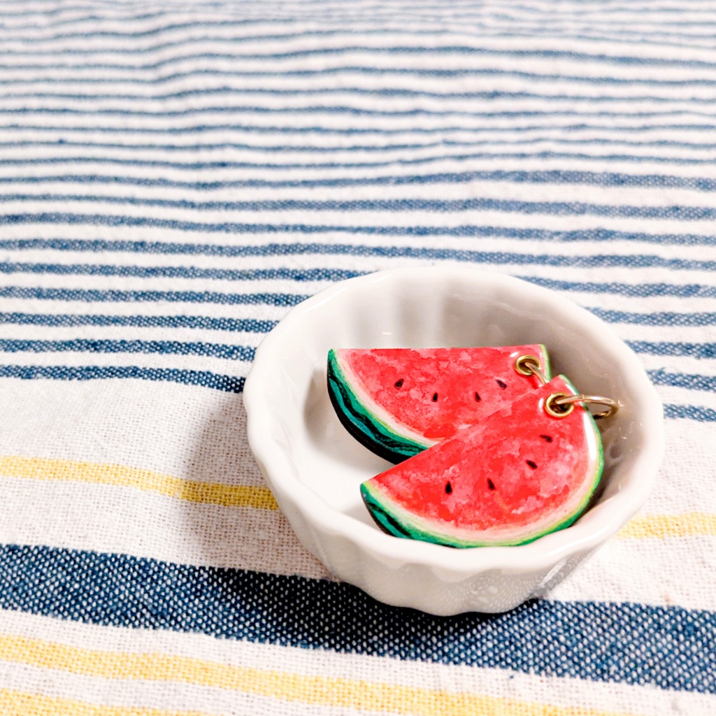 夏の迷子札*スイカ【スライド式】