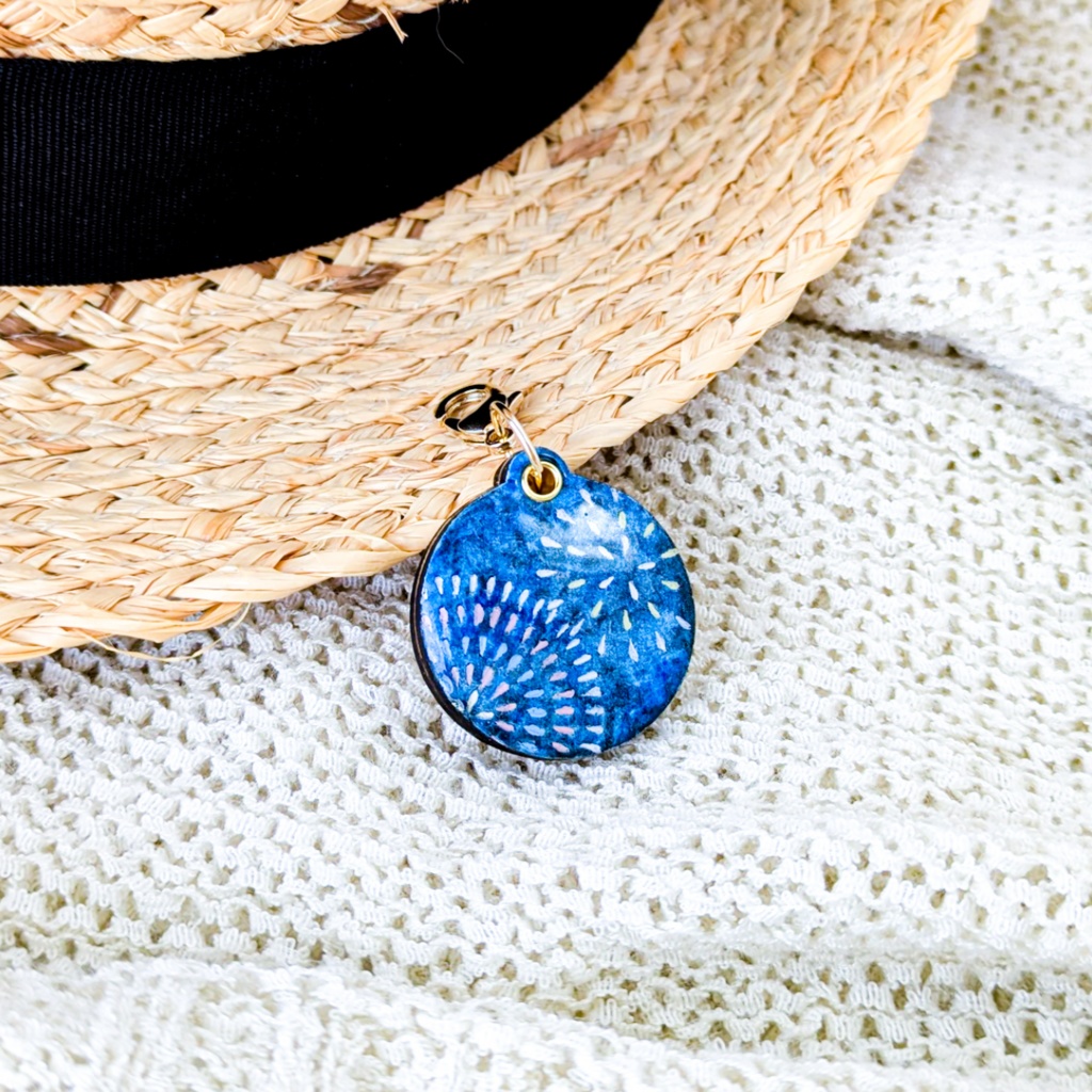 夏の迷子札*花火【スライド式】