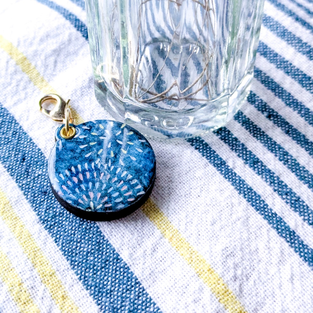 夏の迷子札*花火【スライド式】