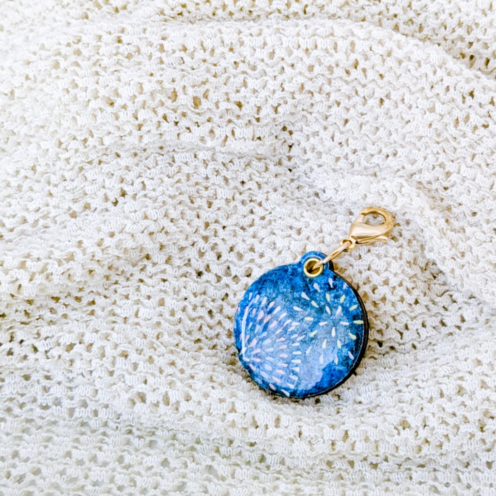 夏の迷子札*花火【スライド式】