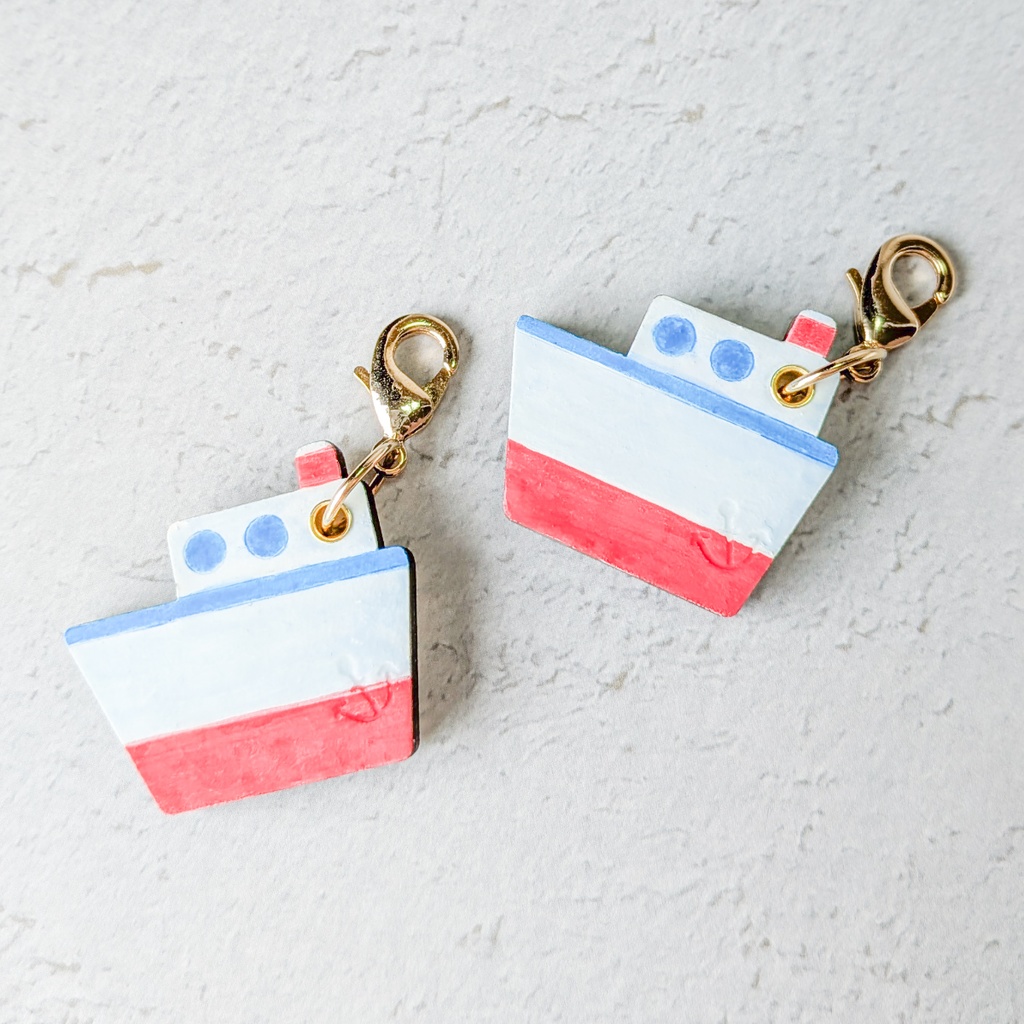 【ぬいのためのお守り】迷子札*おもちゃの船【スライド式】