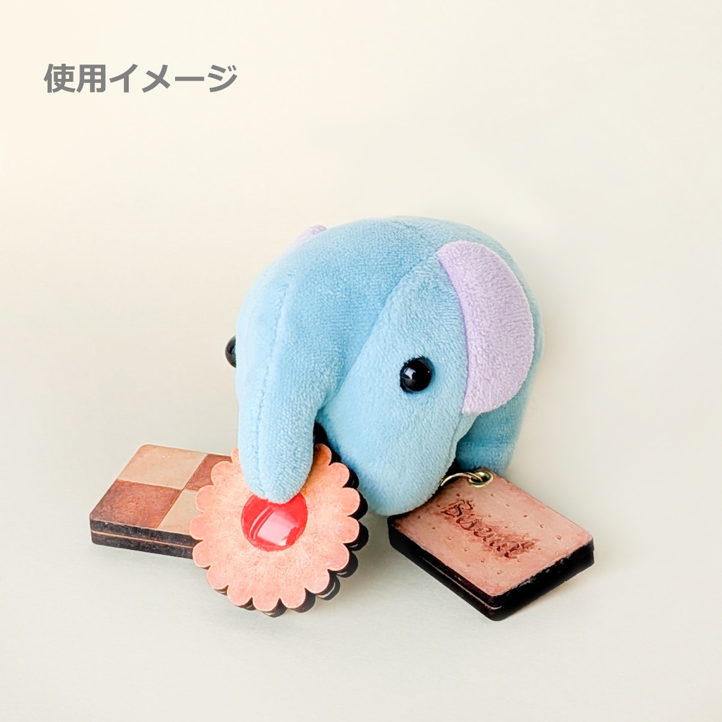 【ぬいのためのお守り】迷子札*ビスケット【スライド式】