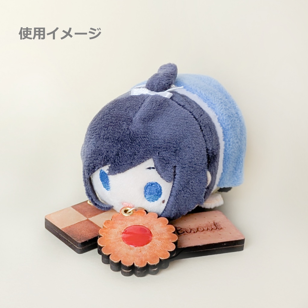 【ぬいのためのお守り】迷子札*ビスケット【スライド式】