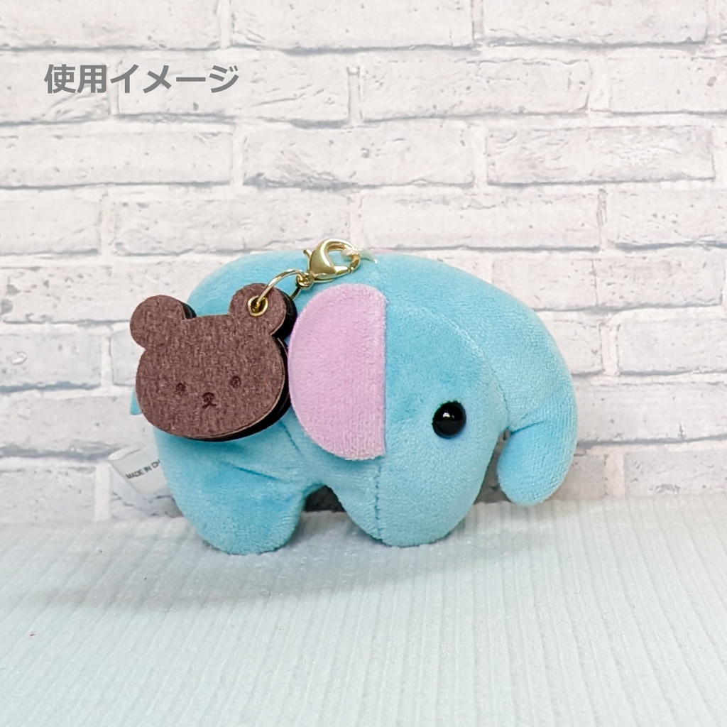 【ぬいのためのお守り】迷子札*くまさん【スライド式】