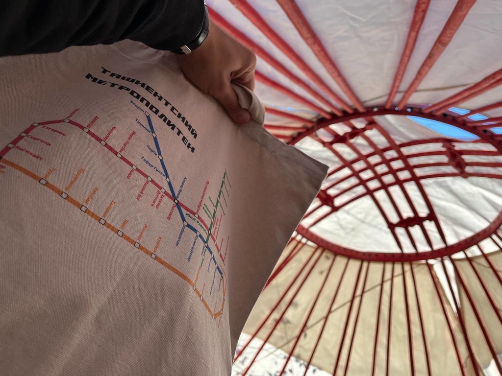 タシケント地下鉄路線図 トートバッグ