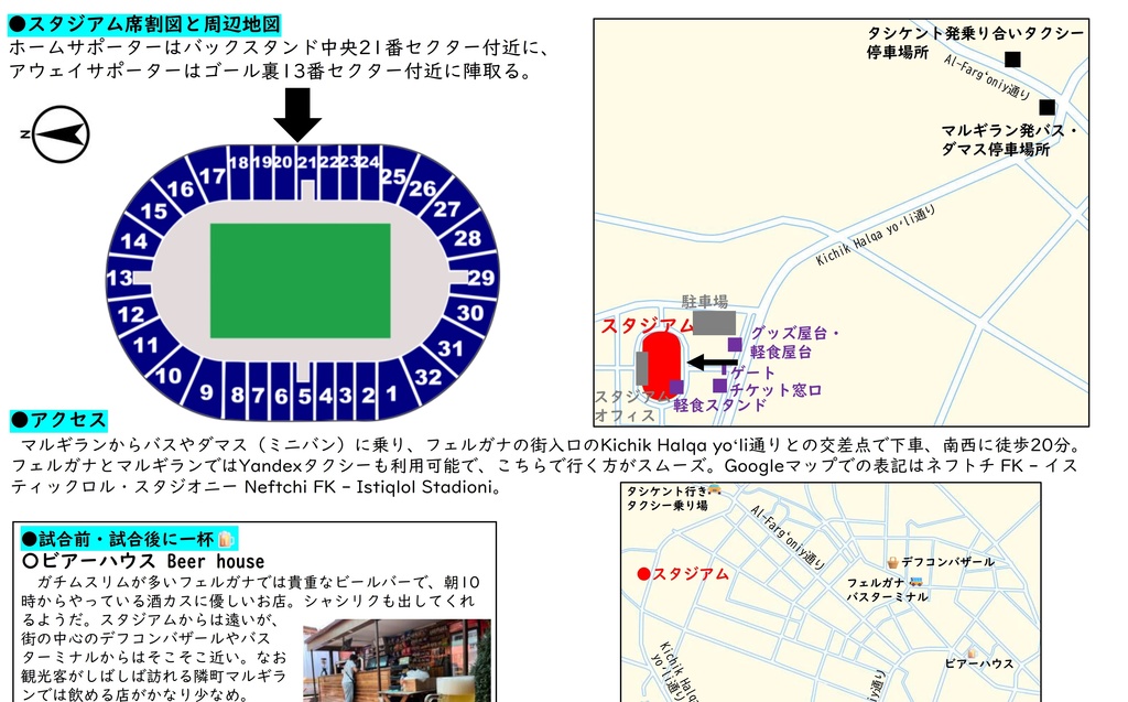 ウズベキスタンサッカースタジアムガイド 紙+電子版セット