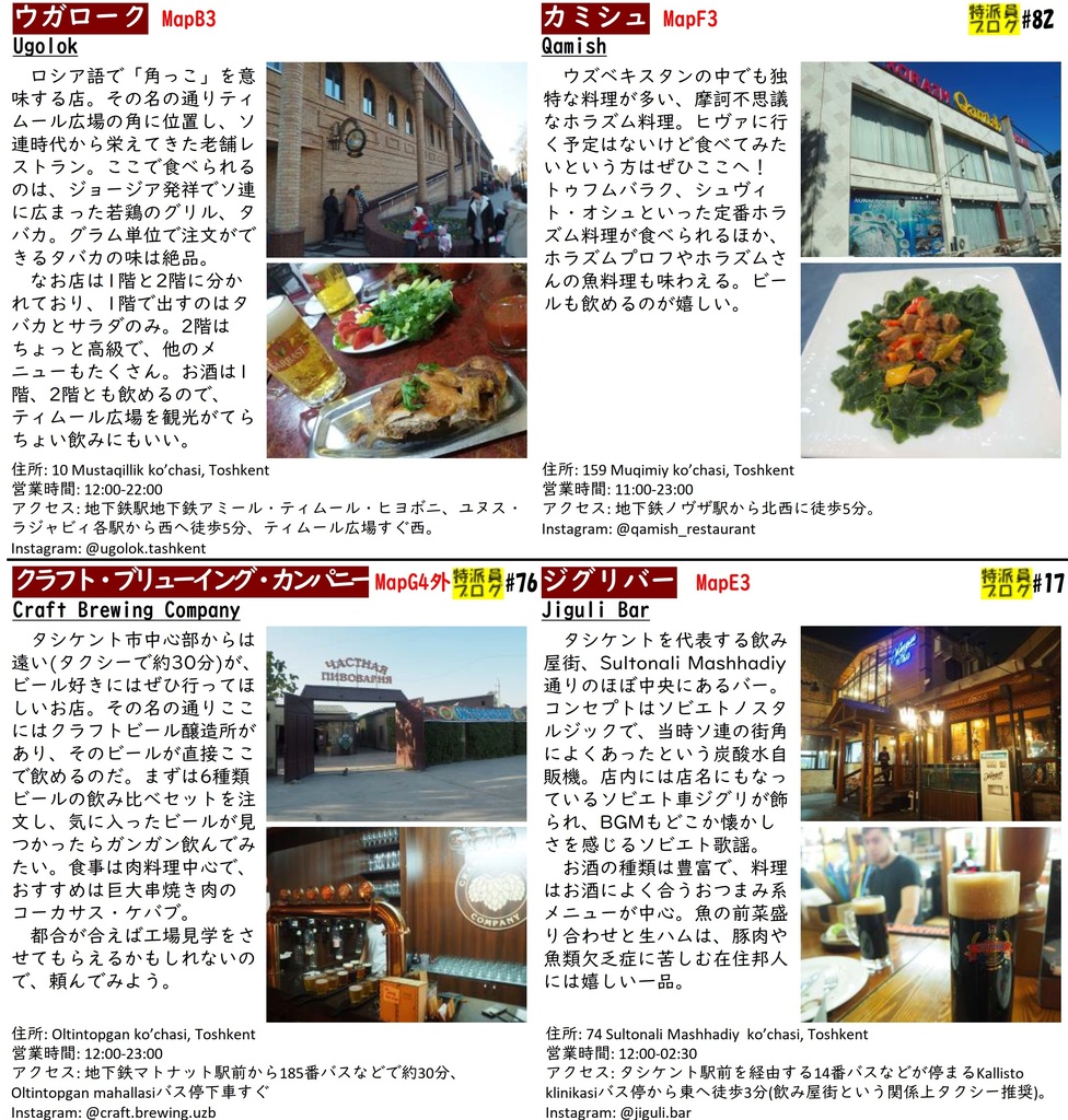 ウズベキスタン裏ガイドブック 全土編 紙+電子版セット