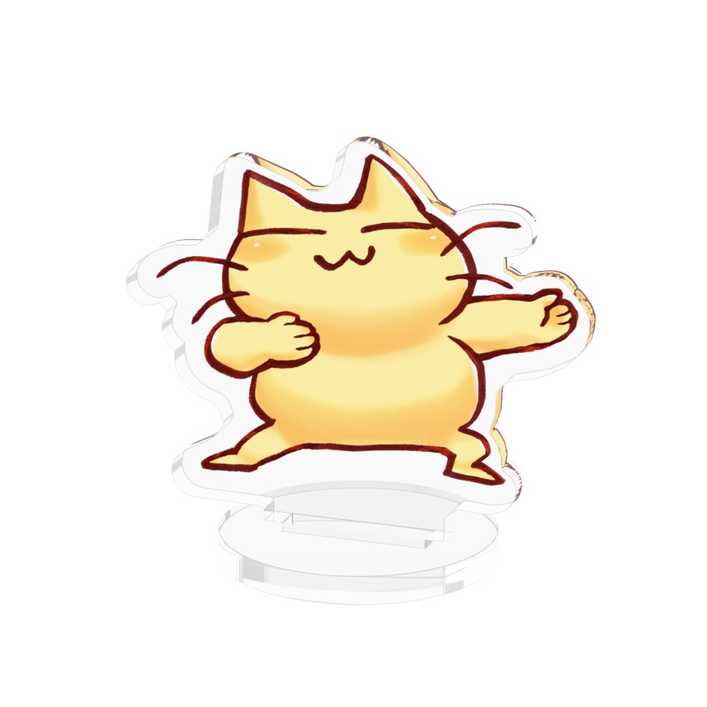 フレフレねこアクリルフィギュア(右向きver.)