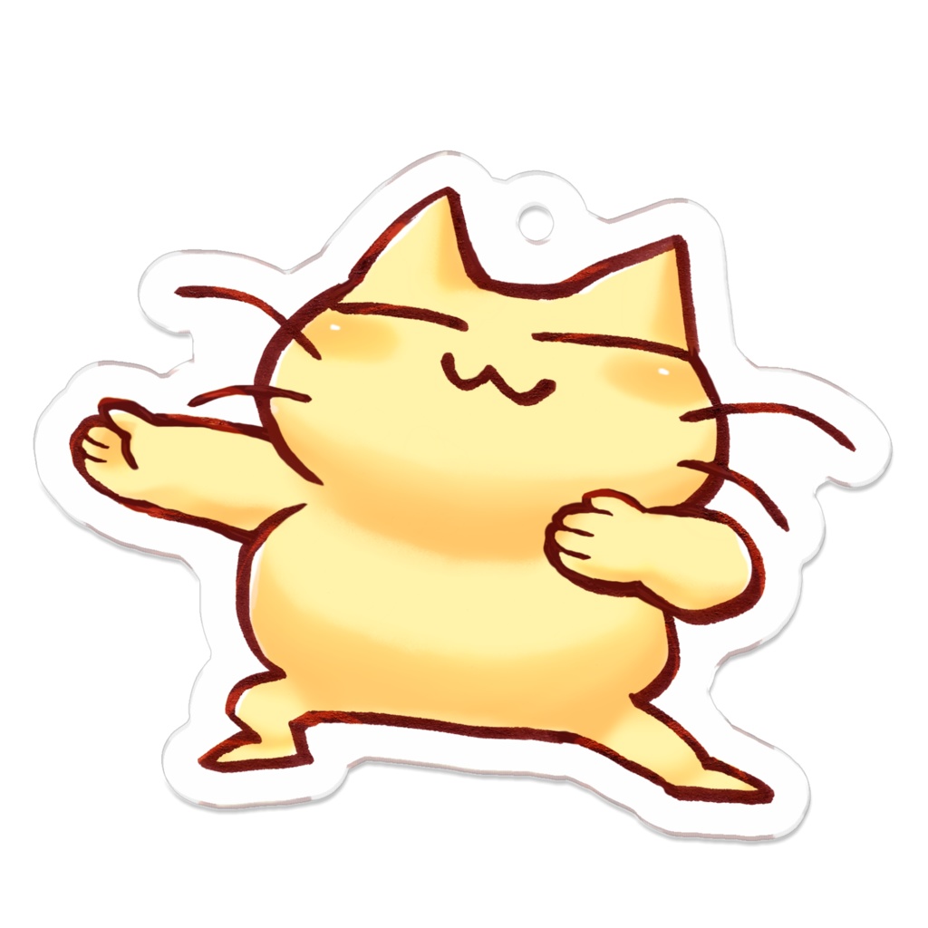 フレフレねこアクリルキーホルダー