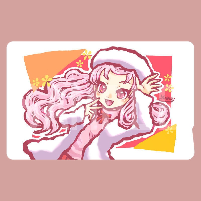 ヘビ子さんICカードステッカー(ピンク髪ver)