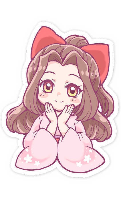 ふんわり紗奈さん スマホステッカー