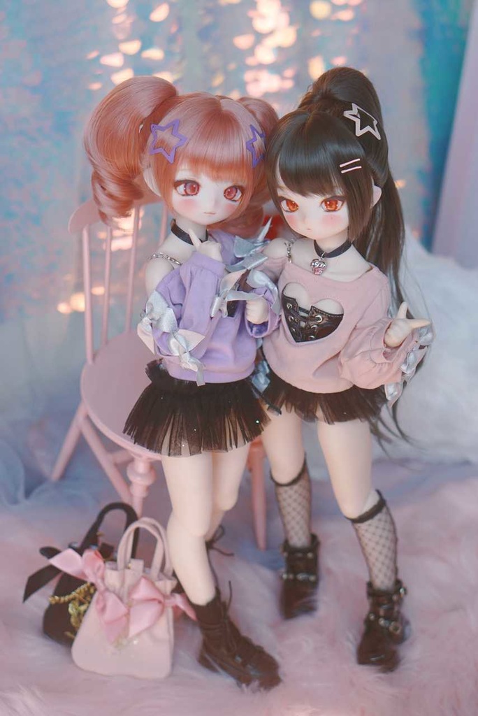 【Chips】恋ココロ セット 新色 ピンクx黒  MDD/SDM サイズ
