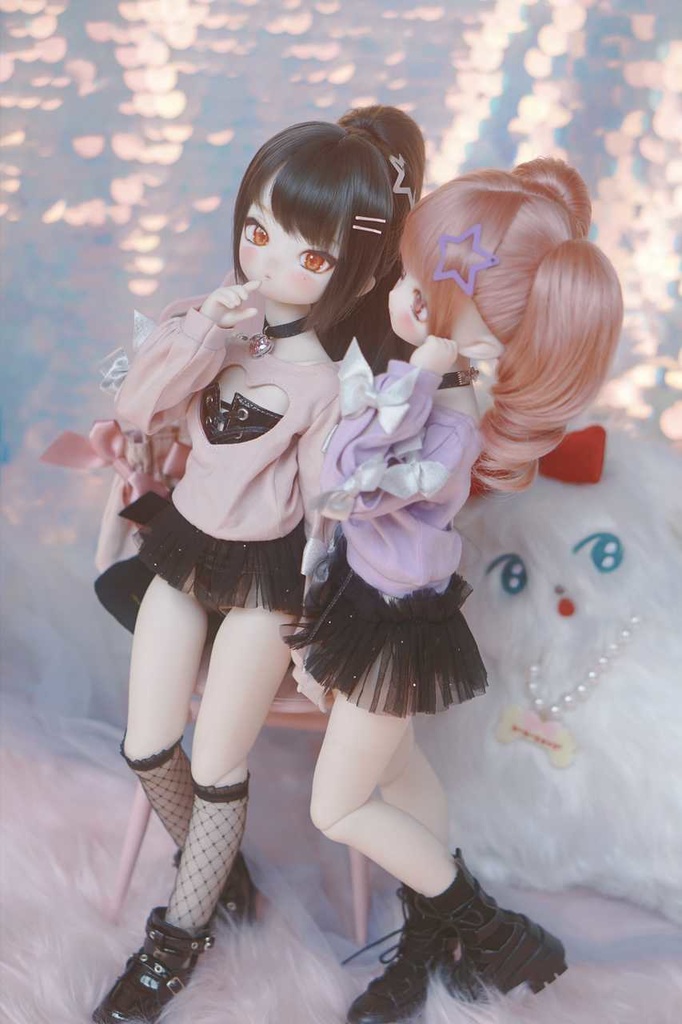 【Chips】恋ココロ セット 新色 ピンクx黒  MDD/SDM サイズ