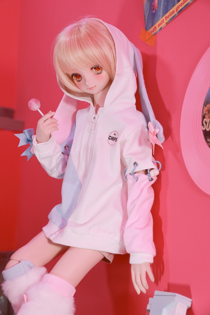 ネコ&ウサギ フードパーカー セット MDD/DDサイズ