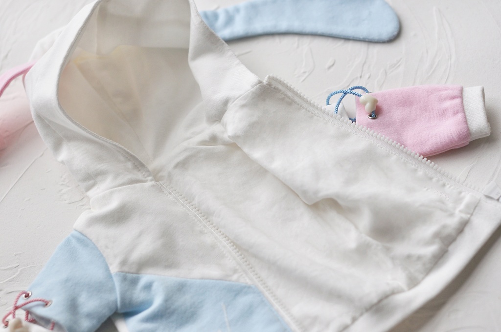 ネコ&ウサギ フードパーカー セット MDD/DDサイズ