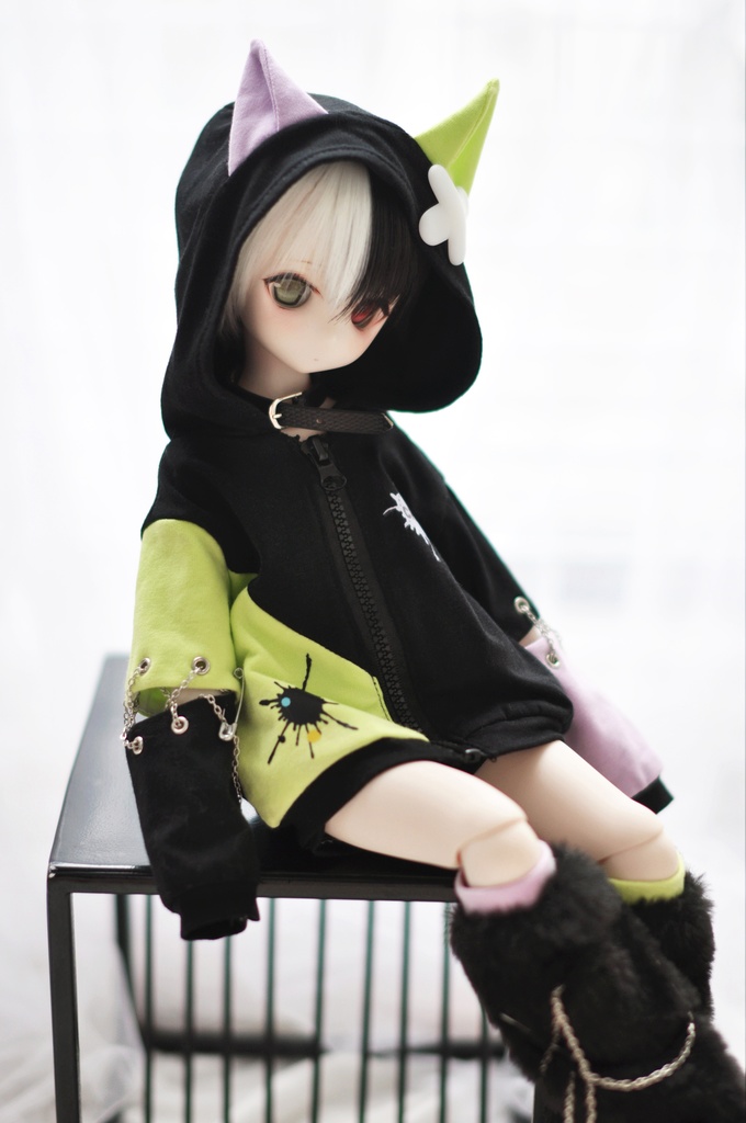 ネコ&ウサギ フードパーカー セット MDD/DDサイズ