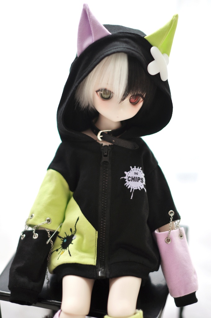 ネコ&ウサギ フードパーカー セット MDD/DDサイズ