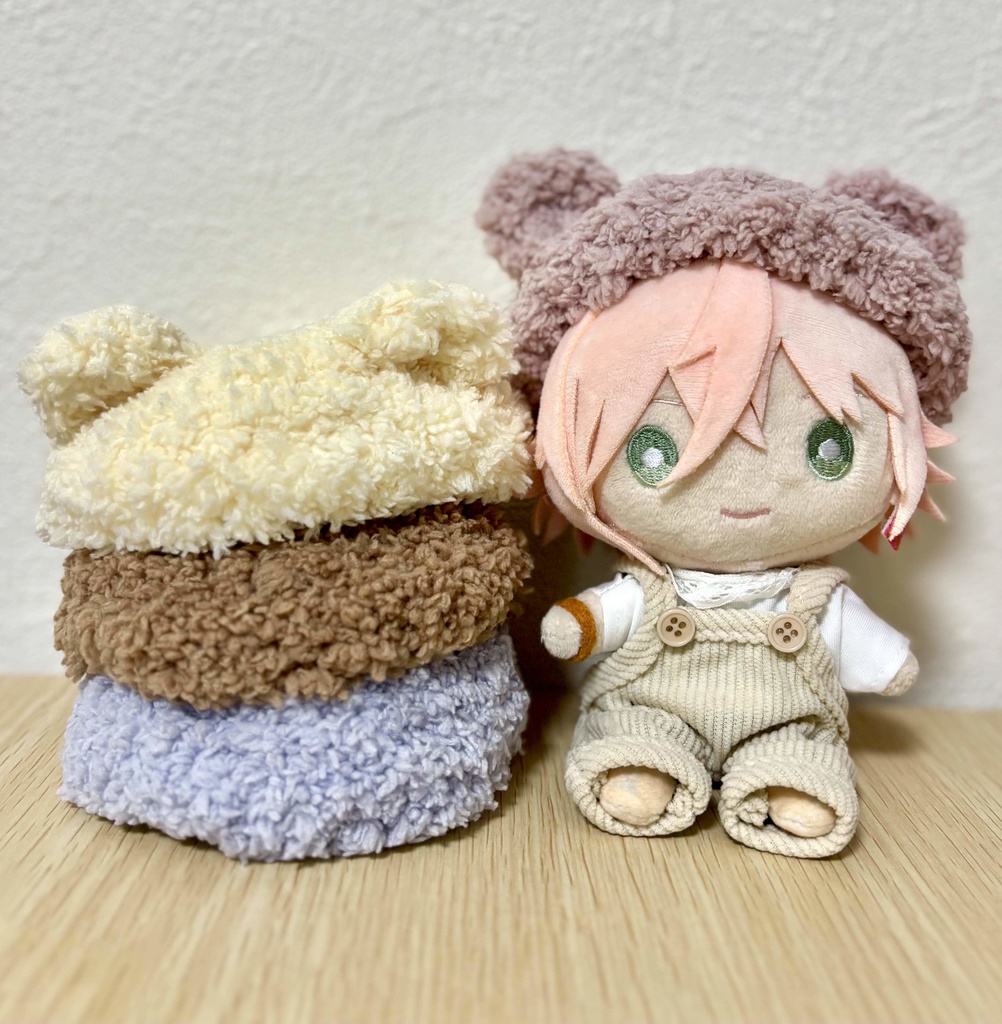 ぬい用くま耳ニット帽