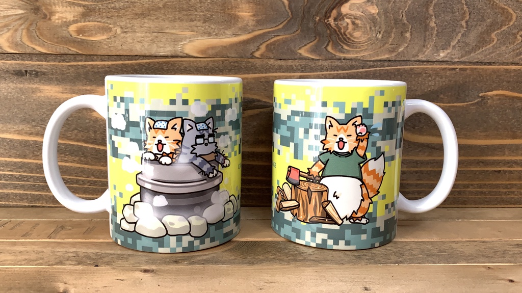 腰痛にゃんこ　外湯マグカップ