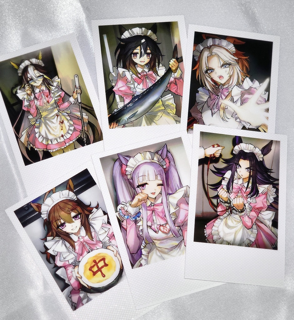 黄金一族チェキ風ポストカード(落書きなし) 6種