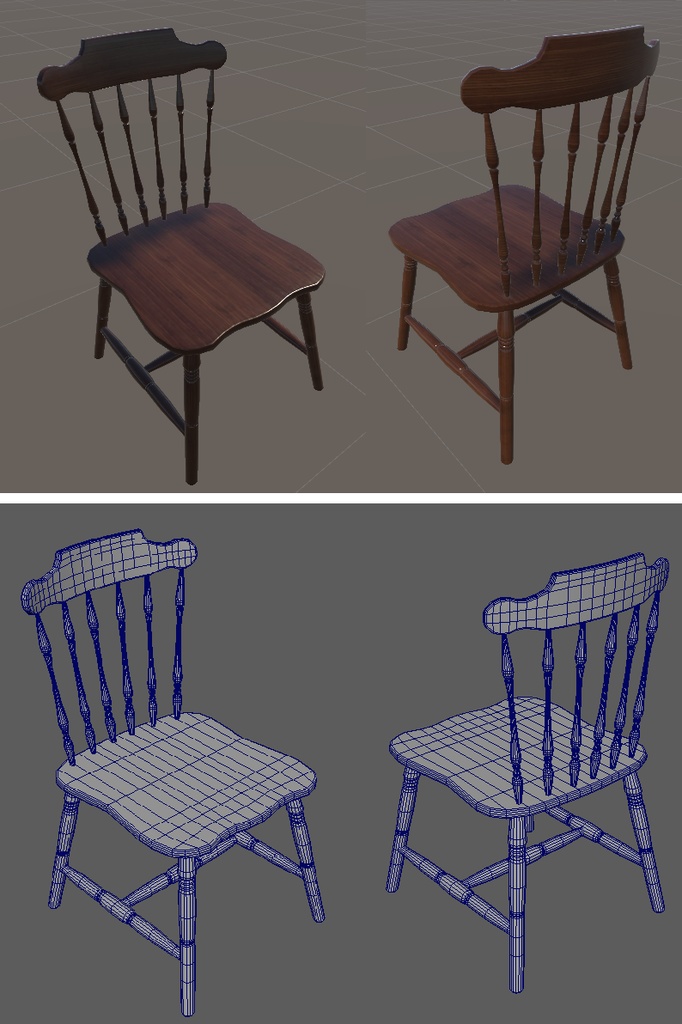 四角テーブルチェア/SquareTableChair/3Dモデル