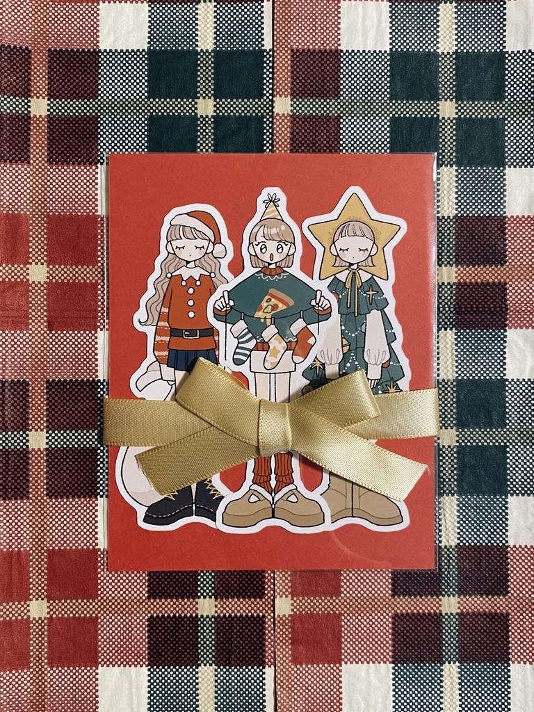 クリスマス大浮かれ3姉妹ステッカーセット