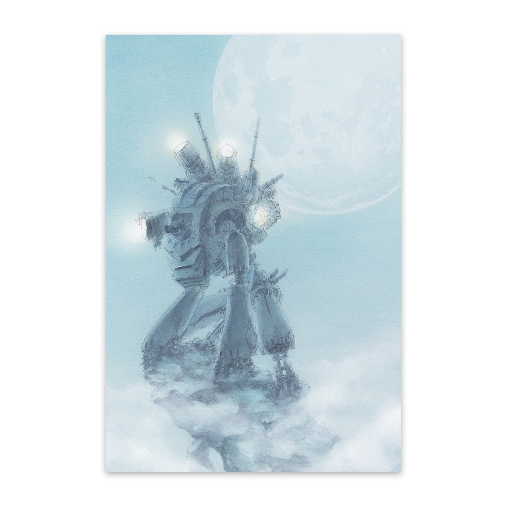 ポストカード「白月」