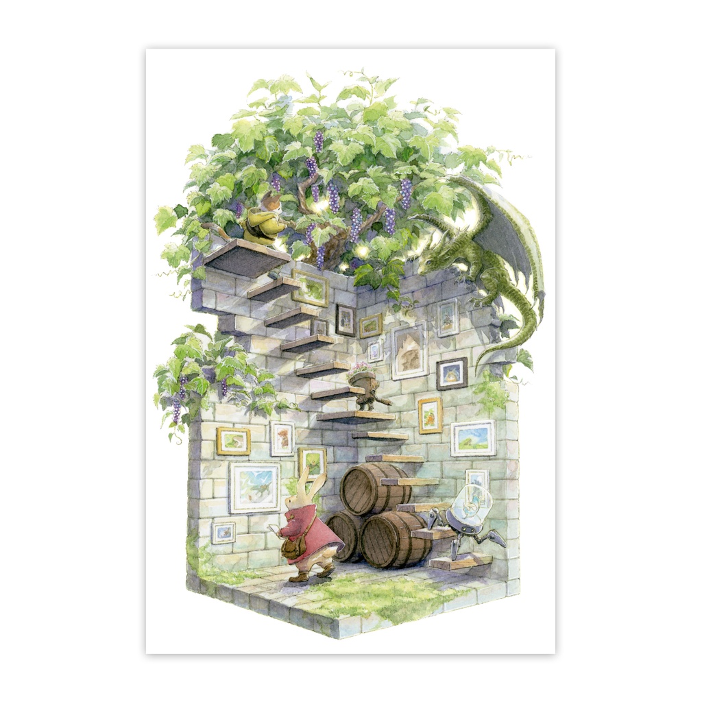 ポストカード「地下室の展覧会」