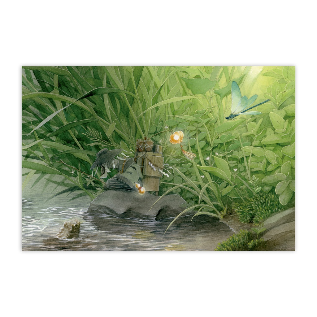 ポストカード「水辺に座す」