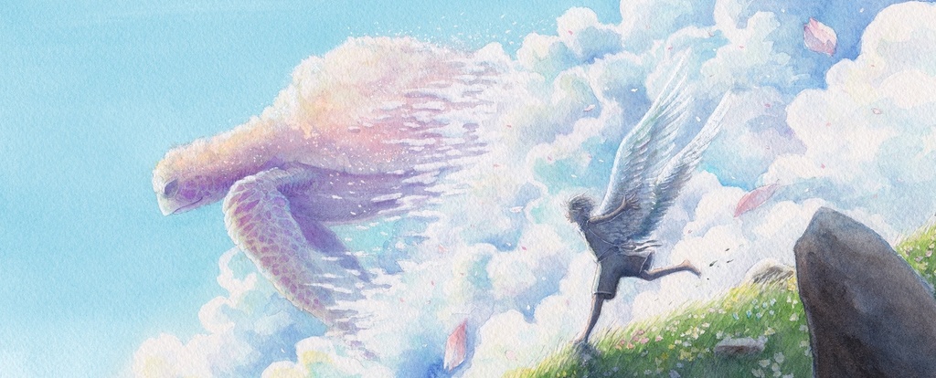 水彩画 絵画 原画『春の訪れ②』 懐かしき