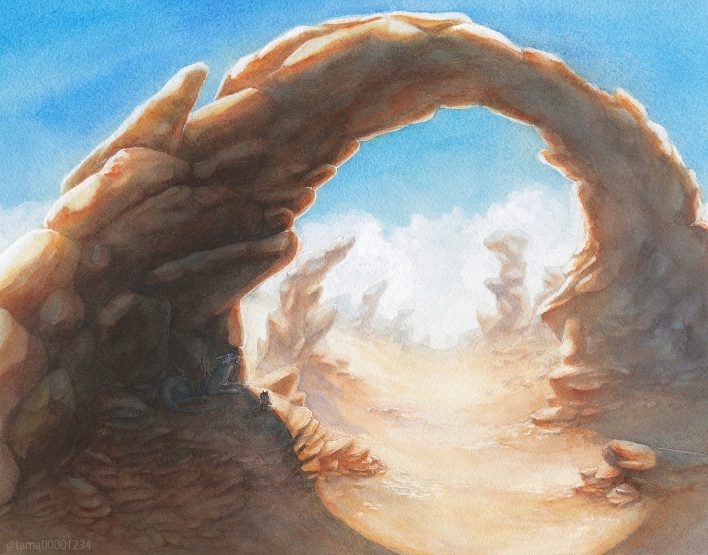 原画「旅の途中」