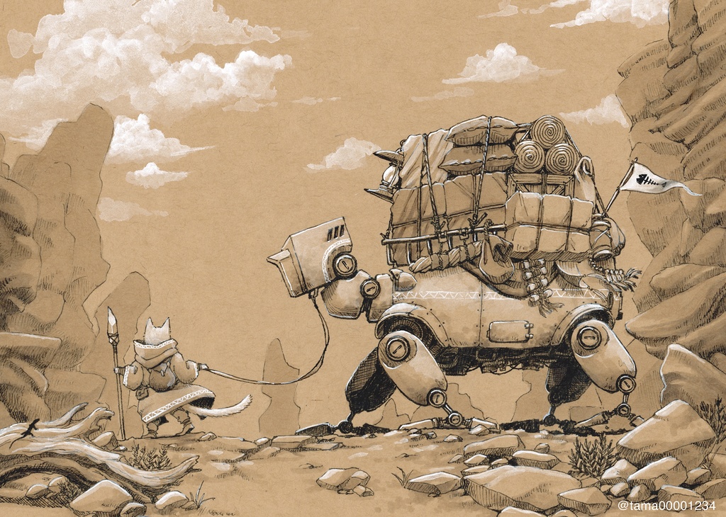 原画「荒野の商人」