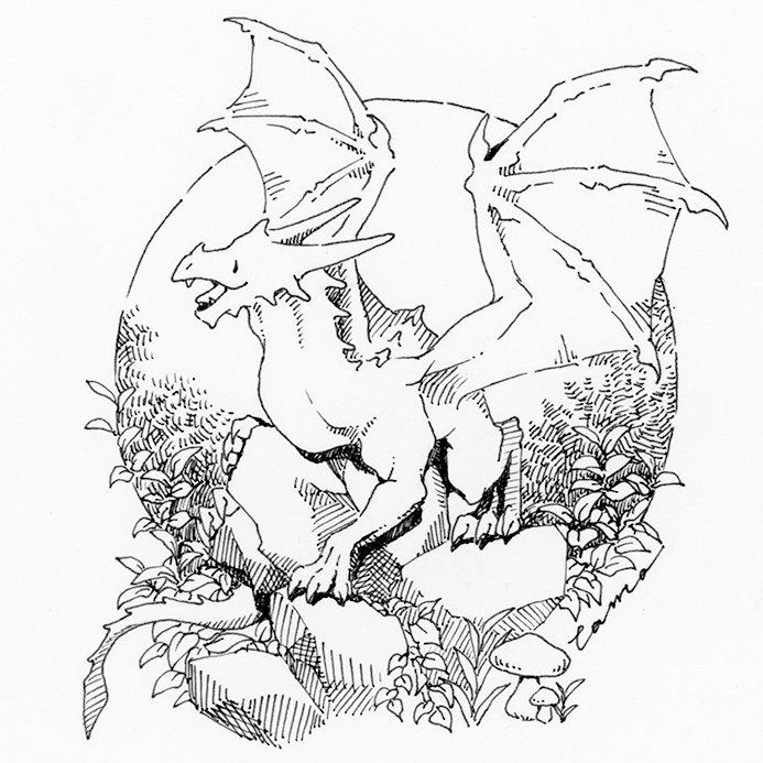 ドローイング原画_ドラゴン