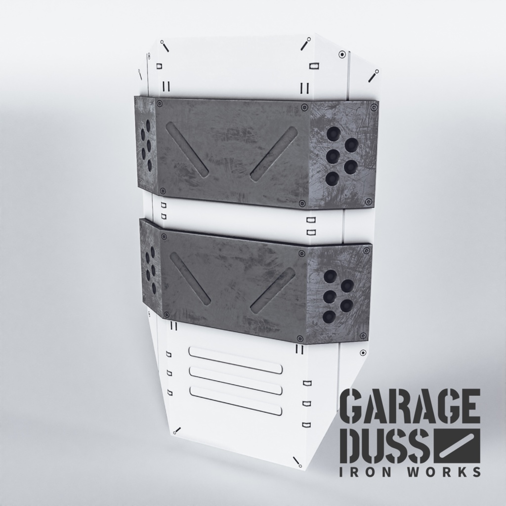 盾(ダークグレー/ホワイト二色セット)